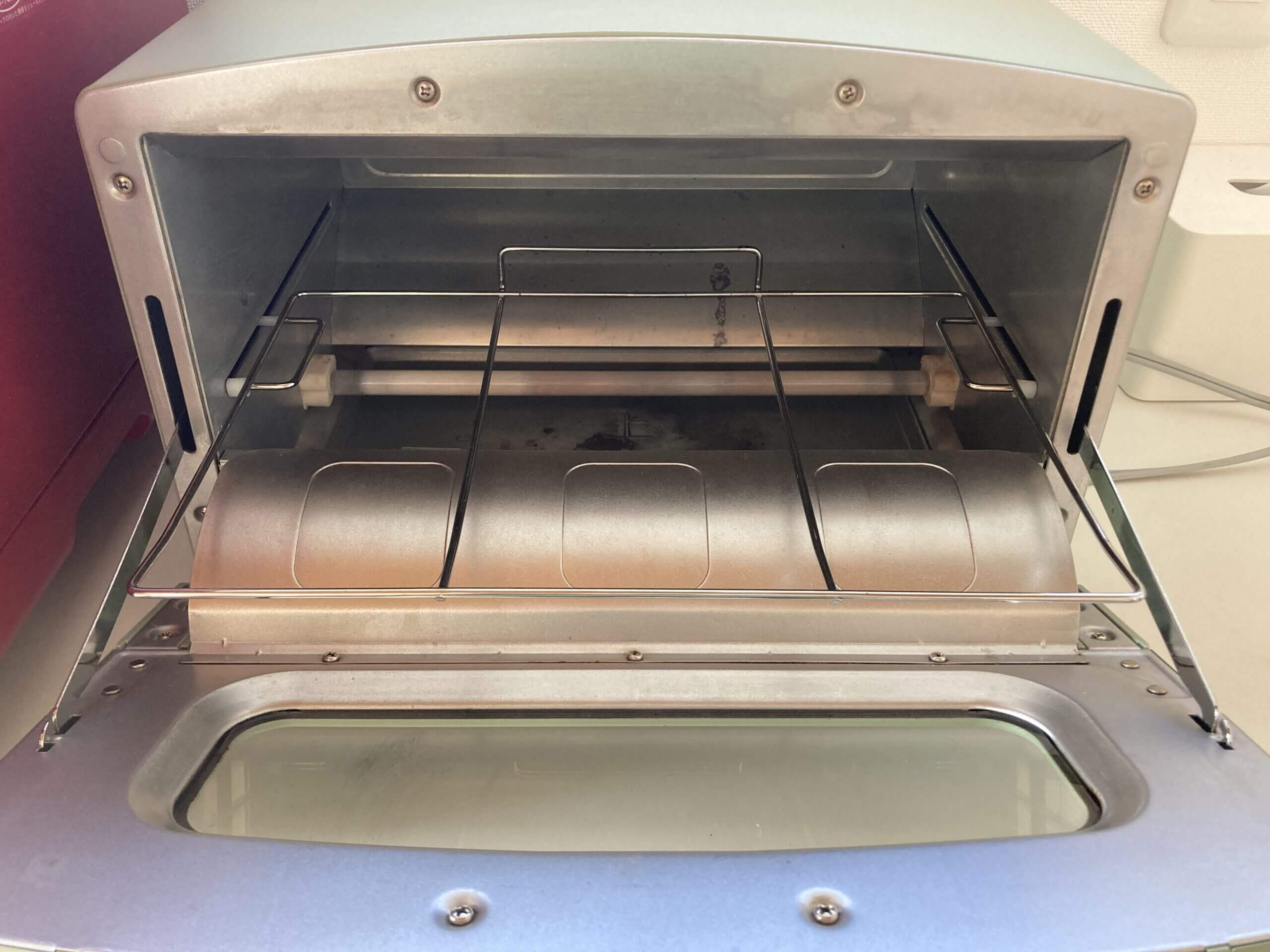 アラジントースター掃除　やわらかこげ取りスポンジ　アフター