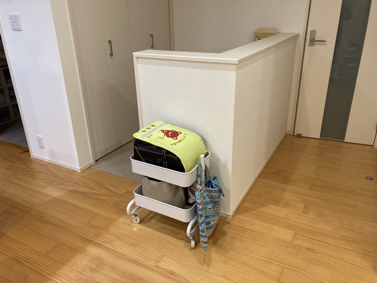 山善　ランドセル　収納　ワゴン　トローリー　バスケット